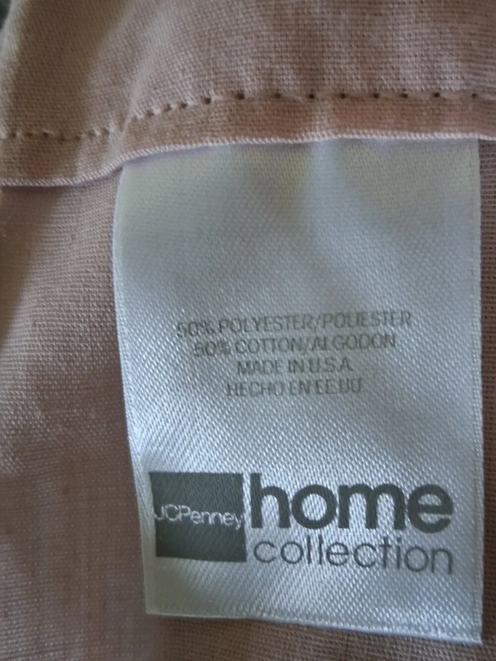 J.C. PENNY Home 50W x 84L Dusty Rose Cotton Blend UNLINED Drapes. Set of 2